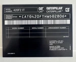 Caterpillar Plate Anodized Aluminum Tag Product Identification Number New. Price: $148.98.