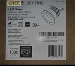 Cree LR6X 6" Led Recessed Downlight 1800 Lumens 4000K Dimmable White & Housing Open. Price: $40.00.