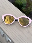 Nina Mur Wood Frame Stainless Front Pink Cat Eye New 52X23. Price: $520.00.