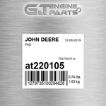 AT220105 Pad Fits John Deere (surplus Open Box) New. Price: $147.10.