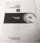 John Deere 54" Front Blades For 55 Series Tractors Operators Manual OM-M71854 Good. Price: $12.95.