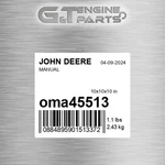 OMA45513 Manual Fits John Deere (surplus Open Box) New. Price: $81.89.