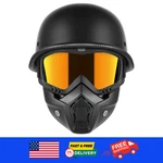 Trusterthee Motorcycle Half Helmets With Face Shield German Style New. Price: $67.95.