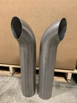 4"X20" 304 Stainless Exhaust Stack Curved Top Pair) New. Price: $65.00.