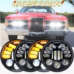 5.75" Round Led Headlights Hi/low For Mercury Cougar 1967-76 Monterey Comet New. Price: $89.99.