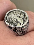 Real 925 Sterling Silver Mens Coin Ring Usa Eagle American Liberty Dollar 7-13 New. Price: $134.40.