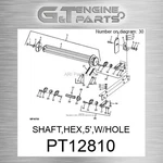 PT12810 SHAFT,HEX,5',W/HOLE Fits John Deere (surplus Open Box) New. Price: $102.91.
