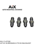 Lot Of Brennan 4-FTX-SS 1/4 Mjic 1/8 Mnpt 37 Flare New. Price: $29.96.