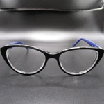 Sa 6002 Cat Eyeglass Frames Black Front Blue Temples 53-16-140 Womens Pre-owned. Price: $39.21.