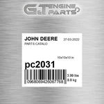 PC2031 Parts Catalo Fits John Deere (surplus Open Box) New. Price: $98.11.