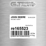 RE165523 Socket Assy Fits John Deere (surplus Open Box) New. Price: $419.03.