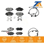 Front Rear Semi-metallic Disc Brake Pads And Wear Sensors Kit For Mini Cooper New. Price: $71.17.