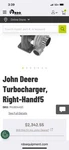 John Deere Turbo MIU804439 Half The Dealer Price New. Price: $1000.00.