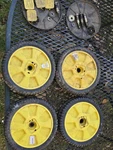 John Deere JE75 Front/back Wheels And With Two Brackets Oem Used. Price: $66.98.