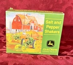 John Deere Green Milk Can Tractor Salt & Pepper Shaker Set - Brand New. Price: $13.00.