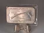 Winchester Model 1873 Lever Action Rifle Oz. .999 Silver Belford Mint Art Bar. Price: $139.99.
