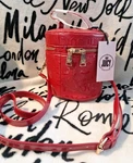 Juicy Couture Jet Set Train Case Cool Red Makeup Zipper Handle Straps New. Price: $35.99.