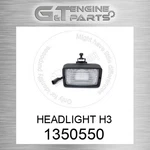 135-0550 Headlight H3 Fits Caterpillar (new Aftermarket). Price: $106.32.