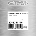 2083261340 Gsrs 3B PC400-6 Fits Caterpillar (new Aftermarket). Price: $262.20.