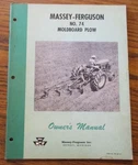 Massey Ferguson Mf No. 74 Moldboard Plow Operators Owners Manual 1958 Original Good. Price: $23.74.