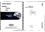 John Deere 40U Utility Tractor Owners Operators Manual OMT61053 Like. Price: $32.99.