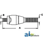 3428268M1 Tie Rod Fits Massey Ferguson 4245 4255 4265 4225 - Replaces 3428268V1 New. Price: $165.99.