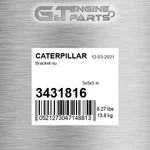 3431816 Bracket-su Fits Caterpillar (new Aftermarket). Price: $308.57.