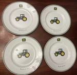 Set Of 4 John Deere Tractor By Gibson Designs Plates Used. Price: $49.99.