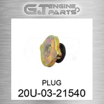20U-03-21540 Plug Fits Komatsu (new Aftermarket). Price: $48.49.