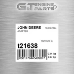 T21638 Adapter Fits John Deere (surplus Open Box) New. Price: $104.98.