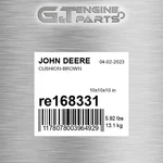 RE168331 Cushion-brown Fits John Deere (surplus Open Box) New. Price: $317.54.