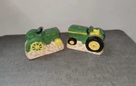 John Deere Tractor Salt And Pepper Shakers Green-ceramic New. Price: $20.00.