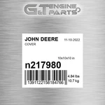 N217980 Cover Fits John Deere (surplus Open Box) New. Price: $128.06.