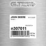 N307011 Shaft Fits John Deere (surplus Open Box) New. Price: $586.78.