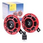 Hella Stark Sound - 109.23.37 Red Set 12 V High/low Frequency Super Ton New. Price: $47.00.