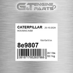 8E9807 Housing Asm Fits Caterpillar (surplus Open Box) New. Price: $1462.13.