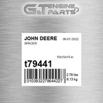 T79441 Spacer Fits John Deere (surplus Open Box) New. Price: $182.36.