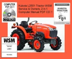Kubota L2501 Tractor Wsm Service Owners Computer Manual In Pdf Cd Like. Price: $12.97.