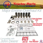 Major Engine Overhaul Kit Comp John Deere 6125 Ear Ly Powertech #RE524324 New. Price: $3830.42.