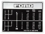 Ford New Holland Gear Stick Decal 2000 3000 3400 3600 8 Speed Live Pto. Price: $25.58.