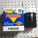 Purolator F50359 Diesel Fuel Filter New. Price: $7.99.