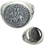 Templar Knight Seal Ring By Marto Of Toledo Spain (size 23) 002 New. Price: $174.99.