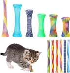 60 Pcs Cat Spring Toys Kitten Colorful Fun Tubes Indoor Interactive New. Price: $13.00.