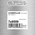 7S9559 Grsr 1B D6C-D Fits Caterpillar (new Aftermarket). Price: $164.22.