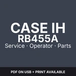 Case Ih RB455A Baler Service, Operator & Parts Catalog Manuals Brand. Price: $75.35.