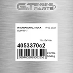 4053370C2 Support Fits International Truck (surplus Open Box) New. Price: $73.64.