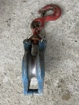Reliable AA4 2500 Certified Pulley With Hook, Swivel, Wire Cable Used. Price: $100.00.