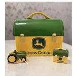 John Deere Gibson Ceramic Salt & Pepper Shakers With Storage Box, Green/yellow Used. Price: $39.99.