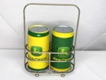 John Deere Salt & Pepper Shakers W/holder, Officially Licensed, Green Used. Price: $8.85.